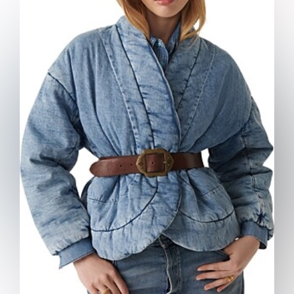 Ba&sh denim puffer jacket